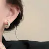 Brincos de Argola de Metal Estilo Francês, Brincos de Argola Simples, Novo Design de Nicho na Moda, Brincos Únicos e Elegantes para Mulheres, Deixam o Rosto Parecer Menor