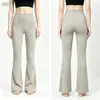 Calça de Yoga Flare Estilo Quatro Estações Transfronteiriça para Mulheres Altas, Cintura Alta, Comprimento Estendido, Emagrecedora, Fitness e Afina as Pernas