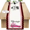 Caminho de Mesa Dia dos Namorados Novo Mais Vendido Caminho de Mesa Estampa de Coração Toalha de Mesa para Armário Decoração de Toalha de Mesa Protetor de Isolamento Térmico