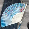Presentes Clássicos de Estilo Antigo, Leques de Seda e Bambu, Leques de Bambu e Madeira Estilo Japonês, Leques de Flor de Cerejeira, Leques Dobráveis, Adereços de Dança para Atacado