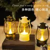 Linterna mini retro lámpara de vela electrónica LED luz de noche portátil lámpara de queroseno creativa adornos de lámpara de viento