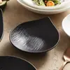 Tazón de ensalada de frutas de piedra de arena movediza de fábrica alto valor de color tazón para fideos tazón de postre hotel vajilla de cerámica plato plato doméstico