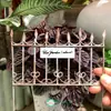 Arco de Ferro Estilo Vintage para Jardim, Inserções, Etiquetas e Placas Florais para Marcadores de Plantas, Decorações de Jardim e Enfeites para Vasos de Suculentas