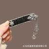 Horquilla de Borla de Campana con Pedrería Brillante Estilo Chino Retro para Mujer, Pinza Lateral con Estampado de Leopardo, Accesorio para el Cabello de Pinza para Flequillo