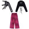 Nuevo disfraz de baile de jazz para niñas, hip hop, baile callejero, disfraz infantil de Año Nuevo, disfraz de hip hop con estampado de leopardo, disfraz de actuación a la moda.