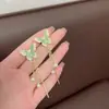 Pendientes Largos de Borla de Mariposa Dulces Lindos Estilo Japonés y Coreano Joyería para Orejas Explosiones de Primavera y Verano Lujo Ligero de Gama Alta