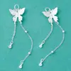 Nuevo Colgante de Plata Maciza Pura S925 Estilo Chino Nuevo Borla de Mariposa para Pulsera Collar DIY Material de Accesorios de Plata