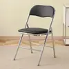 Cadeira Dobrável Moderna Casual de Metal e Ferro para Casa, Escritório, Treinamento com Encosto, Cadeira para Computador