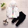 Novedad Primavera y Otoño 2026 Ropa Infantil para Niños Traje Casual Estilo Coreano Sudadera con Capucha y Pantalones Deportivos Conjunto de Dos Piezas