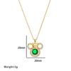 [Acero de titanio] Collar de lujo ligero con un precioso diseño de ratón y diamantes, cadena de clavícula que combina con todo, ideal para celebridades de Internet. Cadena de acero de titanio.