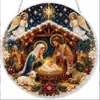 Arte de Perlas y Diamantes Navideño Transfronterizo Kit de Materiales para Pintura de Perlas y Diamantes Navideños DIY F
