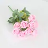 Ramo Pequeño de 10 Rosas Artificiales de Diamante Personalizadas para Hogar, Jardín, Negocio, Super Exterior, Ingeniería, Maceta, Arreglo Floral, Decoración Falsa