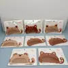 Peine de cabeza de oso de color macarrón de dibujos animados, peine de ángulo recto con forma de capibara, peine para el cabello lindo y portátil para niñas