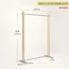 Estante de Exhibición para Tienda de Ropa de Acero Inoxidable con Color Madera Natural Estilo Chino, Soporte de Exhibición Engrosado, Accesorios de Belleza Minimalistas de Moda, Perchero
