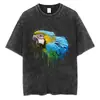 Camiseta de Línea Garabateada Gráfico Creativo de Graffiti Algodón Corto