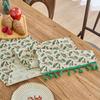 Yimanqi Yun Caminho de Mesa Estampado Bandeira de Mesa Decorativa de Natal Verde Dourado Folha de Ouro Mesa de Centro Gabinete de TV Tapete de Chá Retangular Fábrica