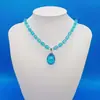 Colar com Pingente de Cristal Roxo em Forma de Gota, Corrente Clavicular, Moda Simples, Presente de Aniversário e Feriado, Joias para Meninas