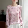 Nuevo Suéter Holgado de Punto Fino con Cuello Redondo y Mangas Largas para Mujer con Estampado Tie-Dye, Colección Primavera/Verano 2026
