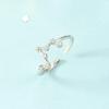 Heartbeat ECG Diamond Indicador Dedo Anel do Casal Estilo Japonês e Coreano Simples Moda Estudante Pinkie Ring Novo Estilo