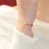 Collar Original de Plata de Ley S925 Personalizado Tazón del Tesoro Caballo para el Año del Caballo, Pulsera de Hilo Rojo Joyería al por Mayor