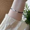 Pulsera de Hilo Rojo Corazón de Cristal Rojo Fresa para Parejas de Mujeres, Pulsera Tejida Estudiante DIY Hecha a Mano de Nicho, Venta de Liquidación