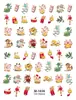 Nuevas Pegatinas para Uñas 5D en Relieve de Moda para Año Nuevo, Pegatinas Frescas de Arte para Uñas Estilo Francés, Pegatinas Japonesas Florales de Dibujos Animados