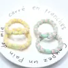 Nueva Cuerda para el Cabello Color Caramelo Elástica Alta Audaz Elegante Anillo para el Cabello Intestino Delgado Anillo para el Cabello Simple Francés