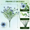 Ventas Directas de Fábrica de Flores Artificiales de Eucalipto Violeta de 7 Ramas, Exclusivamente para Ventas Transfronterizas de Amazon, Plantas Artificiales para Decoración de Jardín