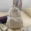 Mochila de Veludo Cor Sólida Nova 2025 Mochila Casual para Menina Design Simples Leve Mochila de Veludo para Casal