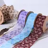 Estampado de cabeza de ratón de dibujos animados cinta de gasa lazo DIY accesorios para el cabello flores regalo horneado empaque de pastel