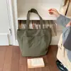 Bolsa de Nylon Impermeable Ligera para Mujer, Otoño, Estudiantes, Escuela, Gran Capacidad, Bolso de Tela de Mano, Versátil, Hombro Único, Viajes Diarios, Bolsa de Compras