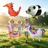 Brinquedo de Balão de Filme de Alumínio Formato de Animal de Estimação Andante Desenho Animado Cachorro Pato Pinguim Andante Balão de Hélio Atacado