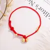 Pulseira de Fio Vermelho com Cavalo do Zodíaco de Novo Estilo para Mulheres, Joia Exquisita de Cavalo do Zodíaco de Nicho de Luxo Leve