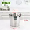 Balde de Água Espesso de Aço Inoxidável, Balde de Transporte, Balde Doméstico de Grande Capacidade para Armazenamento de Água, Lixeira Externa, Balde de Ferro para Cantina, Balde de Ração