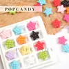 Waffle estrella de cinco puntas color sólido cuentas acrílicas DIY materiales hechos a mano flor para zapatos colgante de bolsa tirador de cremallera accesorios decoración