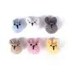 Nova boneca de tricô fofa brinquedo DIY multicolor criativo corrente para chupeta animal de algodão acessórios de joias de crochê