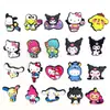 Fofo Super Fofo Hello Kitty 78 terno Sapatos Caverna Sapatos Flor Zhibixing Borracha Macia DIY Aluno croc Acessórios