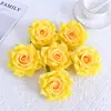Flores de Rosa Artificiales de Alta Gama con Bordes Rizados, Cabezas de Rosa para Decoración de Bodas, Arte Floral, Arreglos de Pared de Flores, Materiales Hechos a Mano para DIY