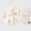 Macacão de borboleta para recém-nascido, macacão quente para bebê, macacão acolchoado de outono e inverno para bebê, roupa de engatinhar, roupa íntima para recém-nascido
