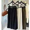 Terno de temperamento calça pantalona feminina primavera nova cintura alta drapeado calça reta estreita moda comprimento total listrada casual