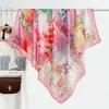 Estilo chino estilo pintura al óleo camelia moderno gasa 90 pañuelo cuadrado grande bufanda de seda para mujer bufanda de primavera y otoño con temperamento para combinar con camisa chal