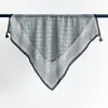 Lenço Quadrado Estampa Paisley Retrô com Franjas, Lenço de Seda Fino, Lenço de Pescoço Versátil para Proteção do Pescoço