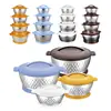 Pote Térmico de Aço Inoxidável de Camada Dupla, Lancheira Térmica de Grande Capacidade, Balde Térmico, Pote Doméstico Portátil para Conservar Frescor, Conjunto de Três Peças