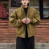 Chaqueta de aviador estilo corto transfronteriza Ropa exterior para hombre Otoño Invierno Cortavientos Cuello alto Hombro normal Ropa exterior Estilo americano Silueta a prueba de tres (agua, viento, suciedad) Chaqueta de béisbol
