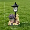 Vaso de Flor de Golden Retriever Criativo Transfronteiriço Ornamentos de Resina Decoração de Jardim e Pátio Jardinagem de Animais de Estimação Paisagismo Externo Luzes Solares