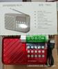 Rádio portátil multifuncional de banda completa, cartão mini, reprodutor de carregamento para cantar e ópera, com display de letras para idosos