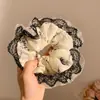 Flor Intestino Grueso Anillo para el Cabello Moda Nicho para Mujer Combinable Titular Accesorios Elegantes Cuerda para el Cabello para Niñas Adorno para la Cabeza Accesorios Exquisitos y Modernos