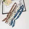 Bufanda Estrecha Larga de Seda Vintage con Cuentas para Mujer, Bufanda Versátil para el Cuello Estilo Coreano, Calentador de Cuello para Primavera y Otoño, Bufanda Pequeña Nueva