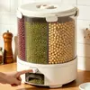 Cubo de Arroz Sellado Grado Seguridad Xingyou para Uso Doméstico, Contenedor Giratorio para Almacenamiento de Granos, a Prueba de Insectos, a Prueba de Humedad, Compartimentado, Contenedor de Almacenamiento de Granos de Gran Capacidad