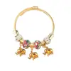 2026 Nuevo Estilo Pulsera de Elefante y Mariposa Estilo Ins Retro, Popular Pulsera de Cuentas con Agujero Grande DIY Transfronteriza, Fabricante de Yiwu
